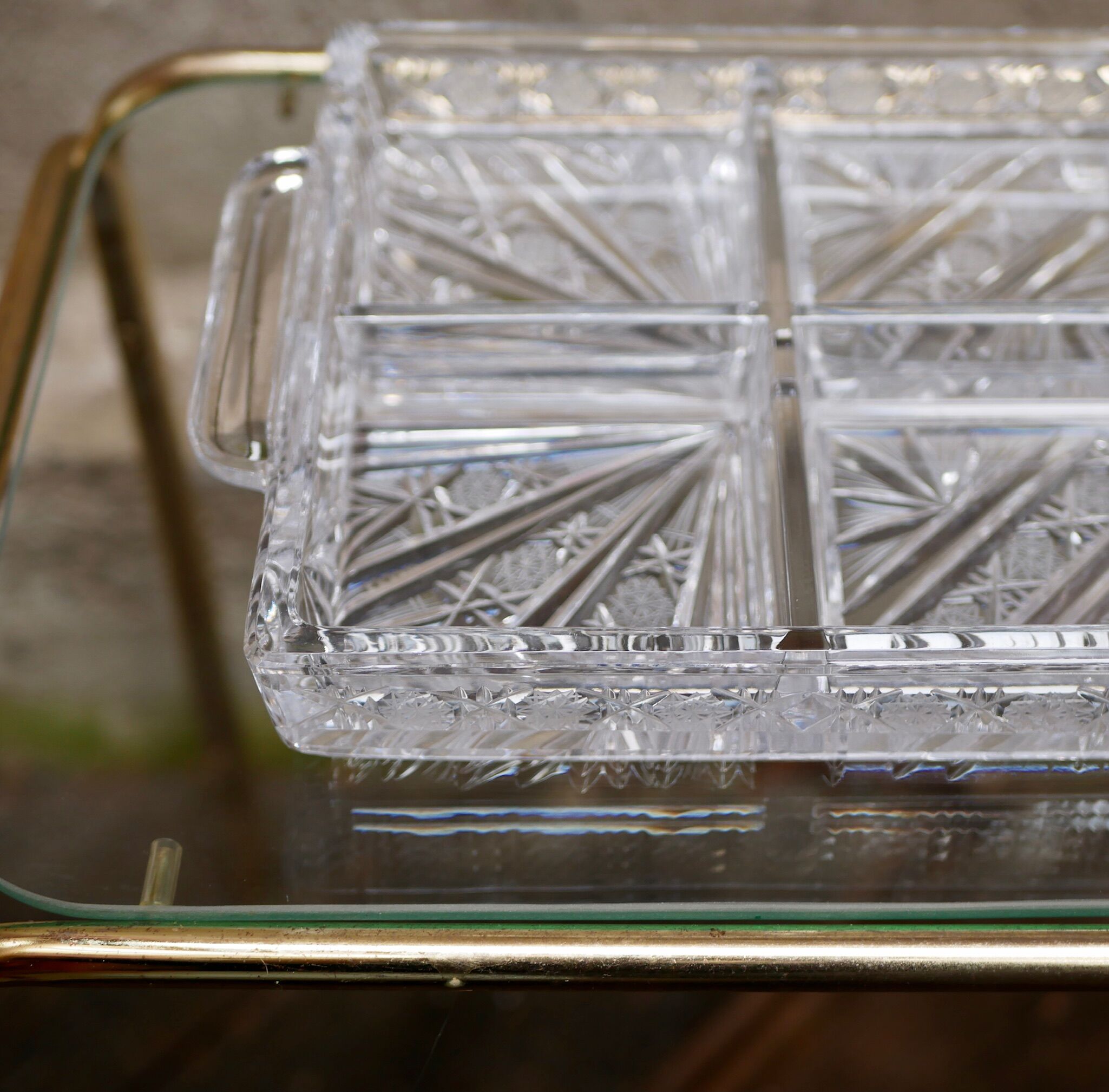 Crystal aperitif dish