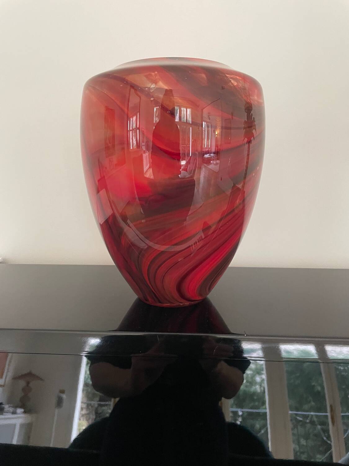 Blown glass vase