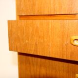 Tallboy teak chest of drawers, sweden, 1950