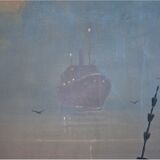 Peinture « Bateaux dans le brouillard »