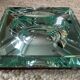 Jean Luce Art Deco ashtray in mercurized Saint Gobain glass