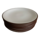 Set of 8 Scandinavian KMK enamelled earthenware dessert plates 1965
