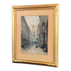 Aquarelle signée Charles Forget (1886-1960) La cour du dragon 1925 Paris VIème