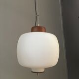 Suspension Reggiani opaline and teak