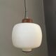 Suspension Reggiani opaline and teak