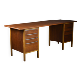 Bureau scandinave en teck et hêtre, années 1960