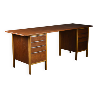 Bureau scandinave en teck et hêtre, années 1960
