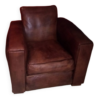 Square club armchair