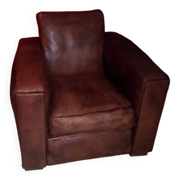 Square club armchair
