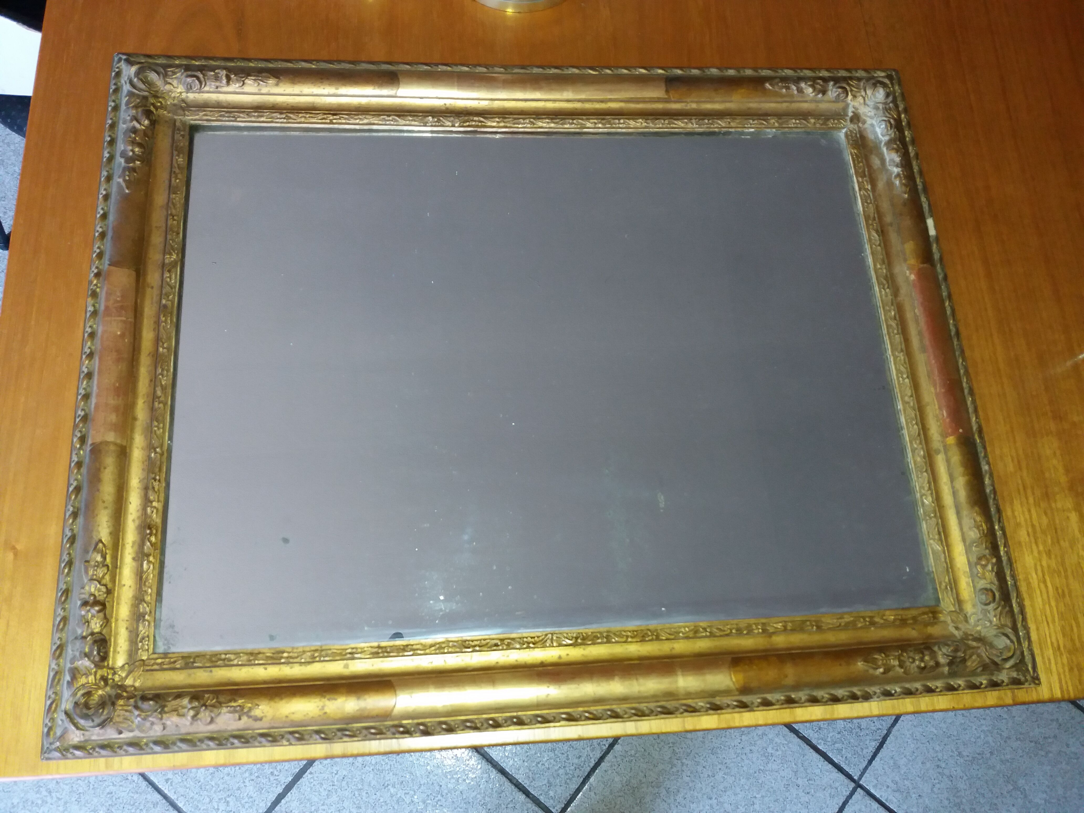 Miroir en bois et stuc 1850 - 45,5x58cm