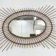 Large rattan sun mirror 1960