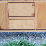 Vintage gold oak row feet compass from the 50s