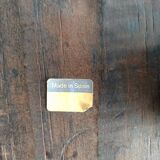 Vintage Spanish Wooden Chair and Stool from the 1970s