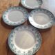 Set 4 assiettes plates Choisy le Roi XIXe Terre de Fer Boulenger modèle Bordeaux