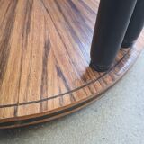 Art deco tea table Maurice Dufrène oval zebrano