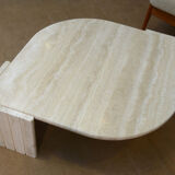 Table basse œil en travertin 1970