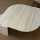 Table basse œil en travertin 1970