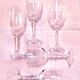 5 crystal stemmed glasses, ancient crystal of Arques,- Dampierre model