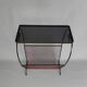 Vintage steel side table with magazine rack, 1950s.