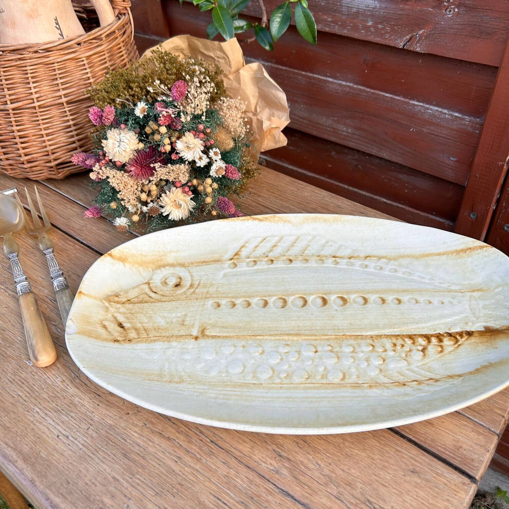 Vintage fish dish Longchamp 1950/70