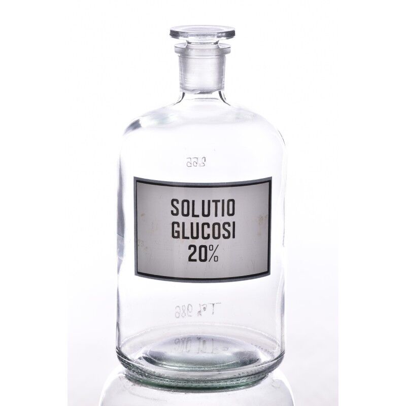 Brocante apothecary bottle 2 ltr with various prints