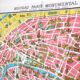 Old map New Paris monumental 75x55cm edition A. Leconte 1960