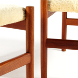 Danish retro 1960s wool teak tabout