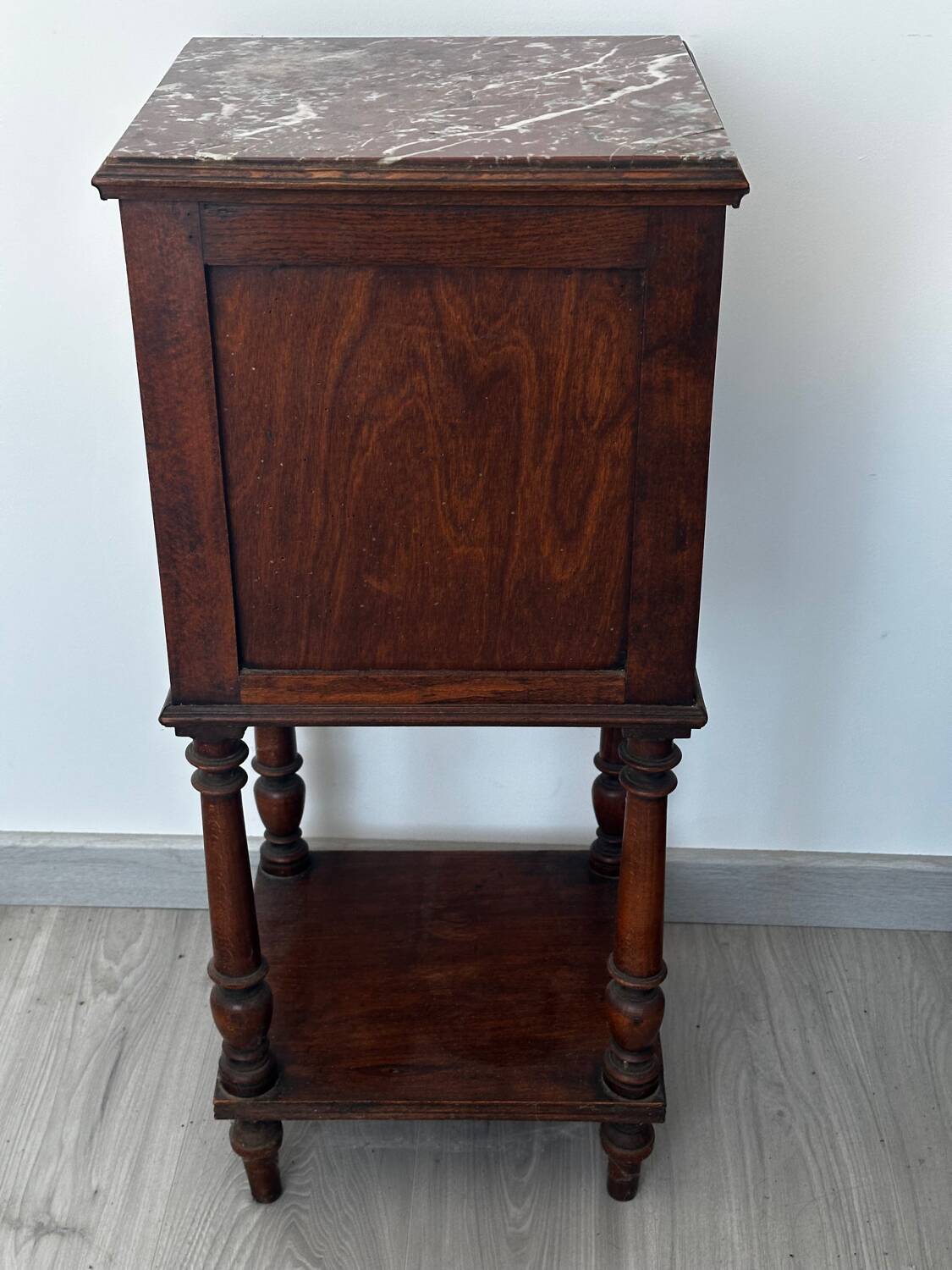 Bedside table/occasional table early 20th century wood and marble