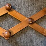 Scandinavian coat rack in solid pine