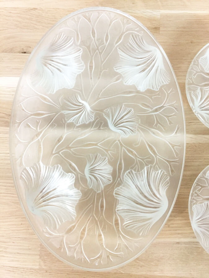 Set under crystal plate VERLYS France, 1930
