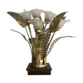 Lampe fleur en laiton