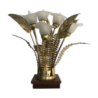 Brass flower lamp