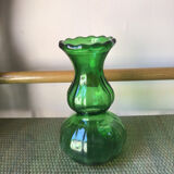 Green glass vase