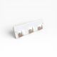 Antique white ceramic wall hook 3p