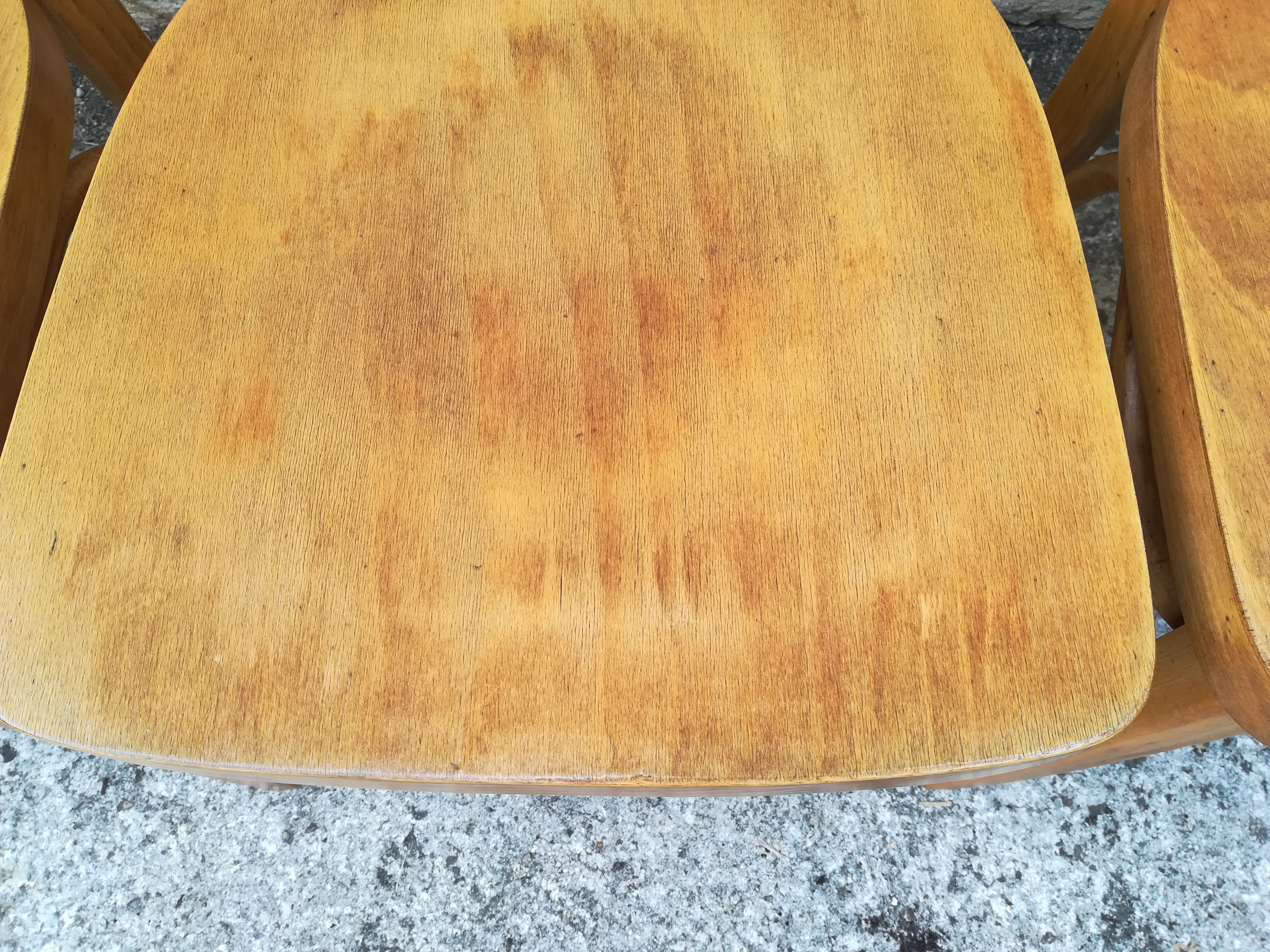 12 refinished bistro chairs