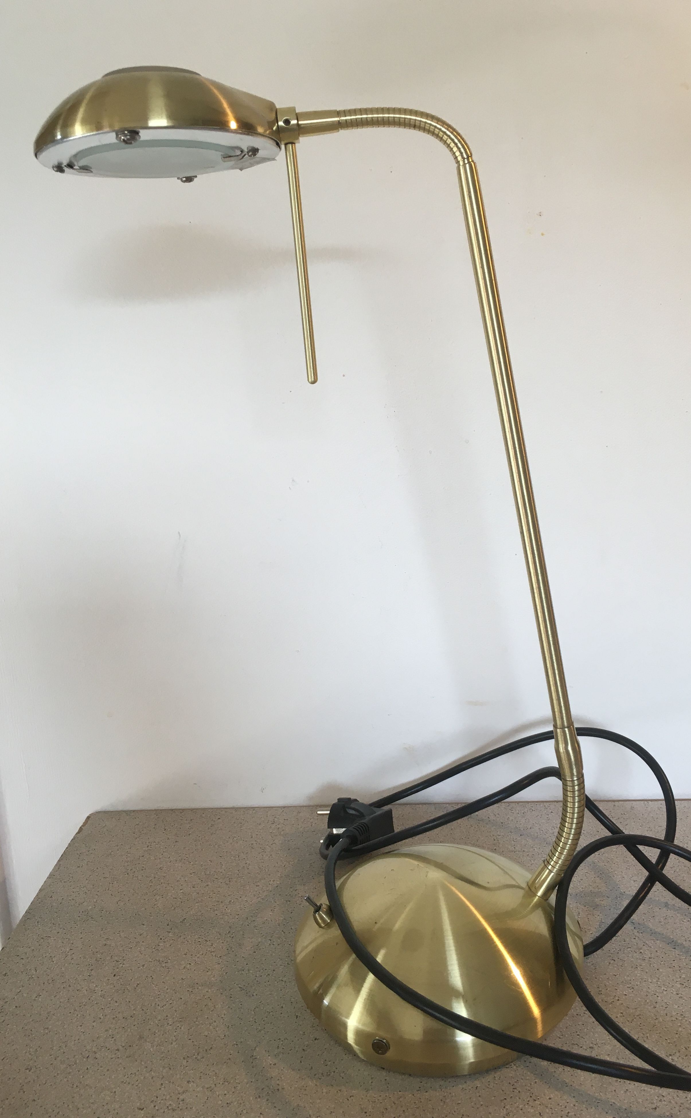 Brass desk lamp