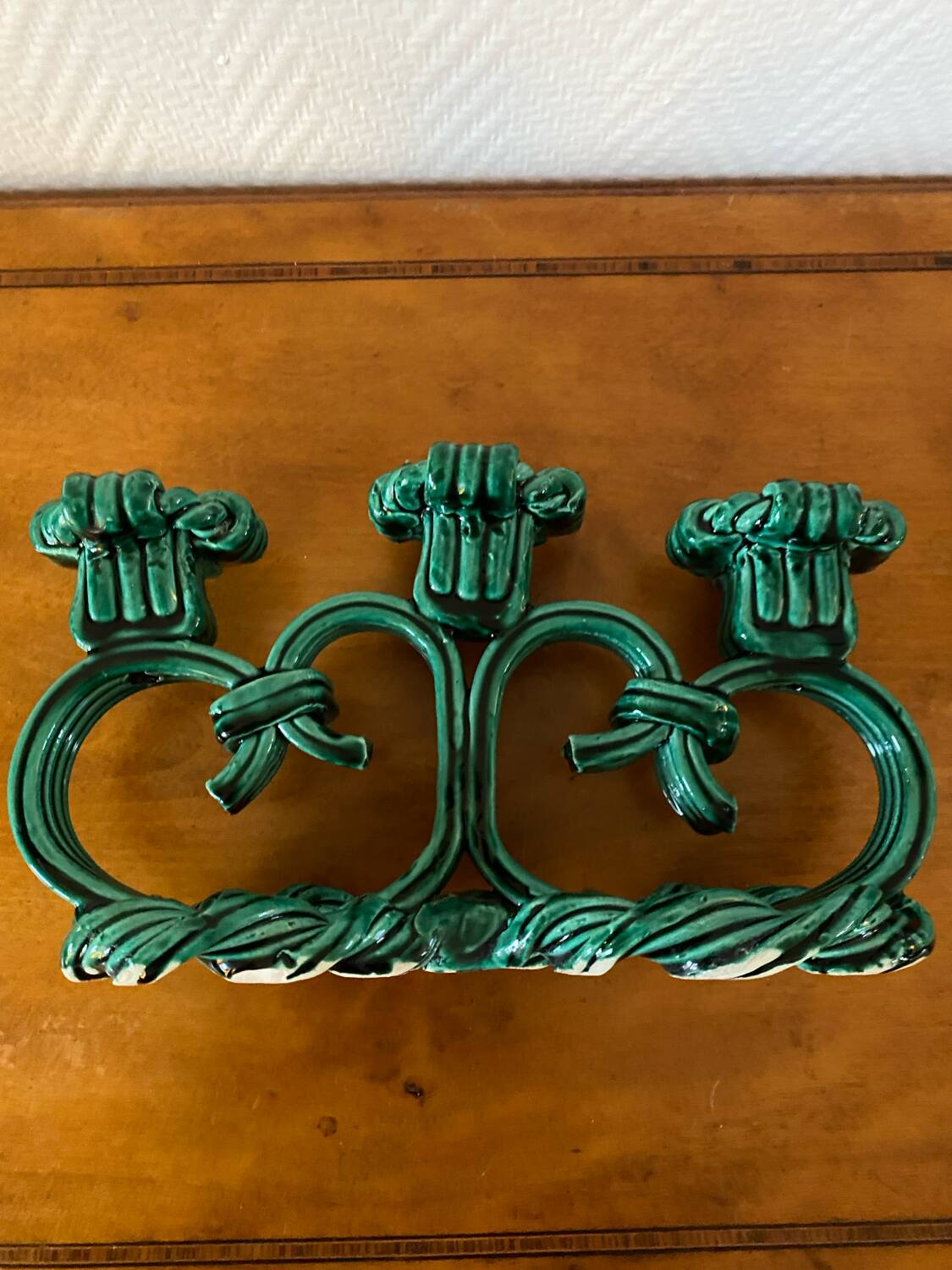 Vallauris 1950 barbotine candlesticks