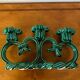 Vallauris 1950 barbotine candlesticks