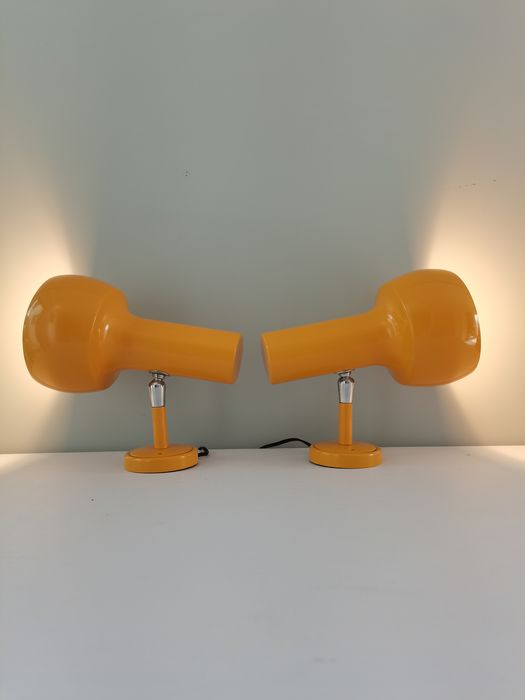 Pair of italian wall lamps stilux milano 70s