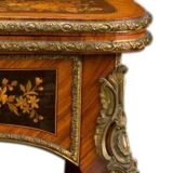 19th century marquetry console, games table