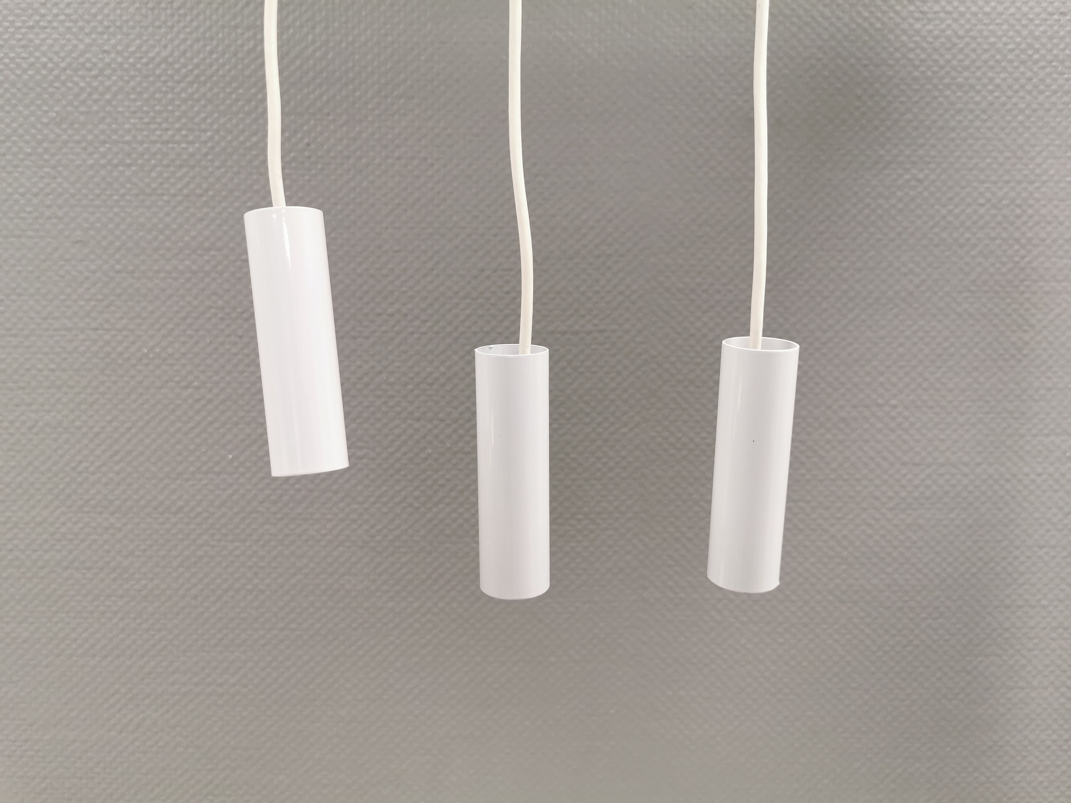 Trois petites lampes cylindriques de J. Rasmussen Lighting, années 1980, Danemark.