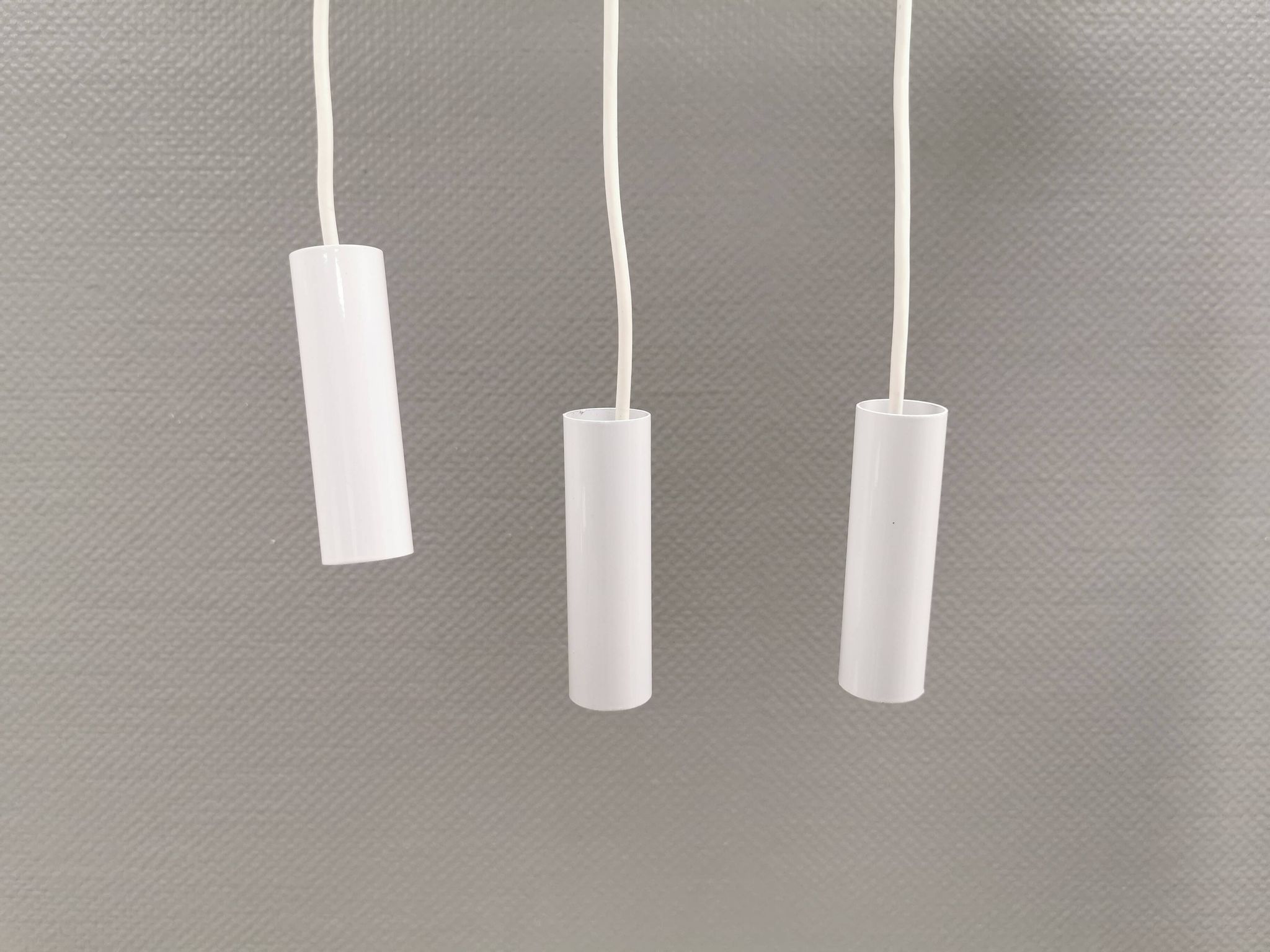 Three small cylinder lamps from J. Rasmussen Lighting, 1980s, Denmark.