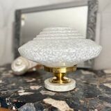 Art Deco saucer lamp in Clichy glass