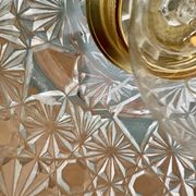 Vintage molded glass lampshade pendant light - tableware collection -