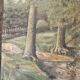 Painting on cardboard (Barbizon) Landscape