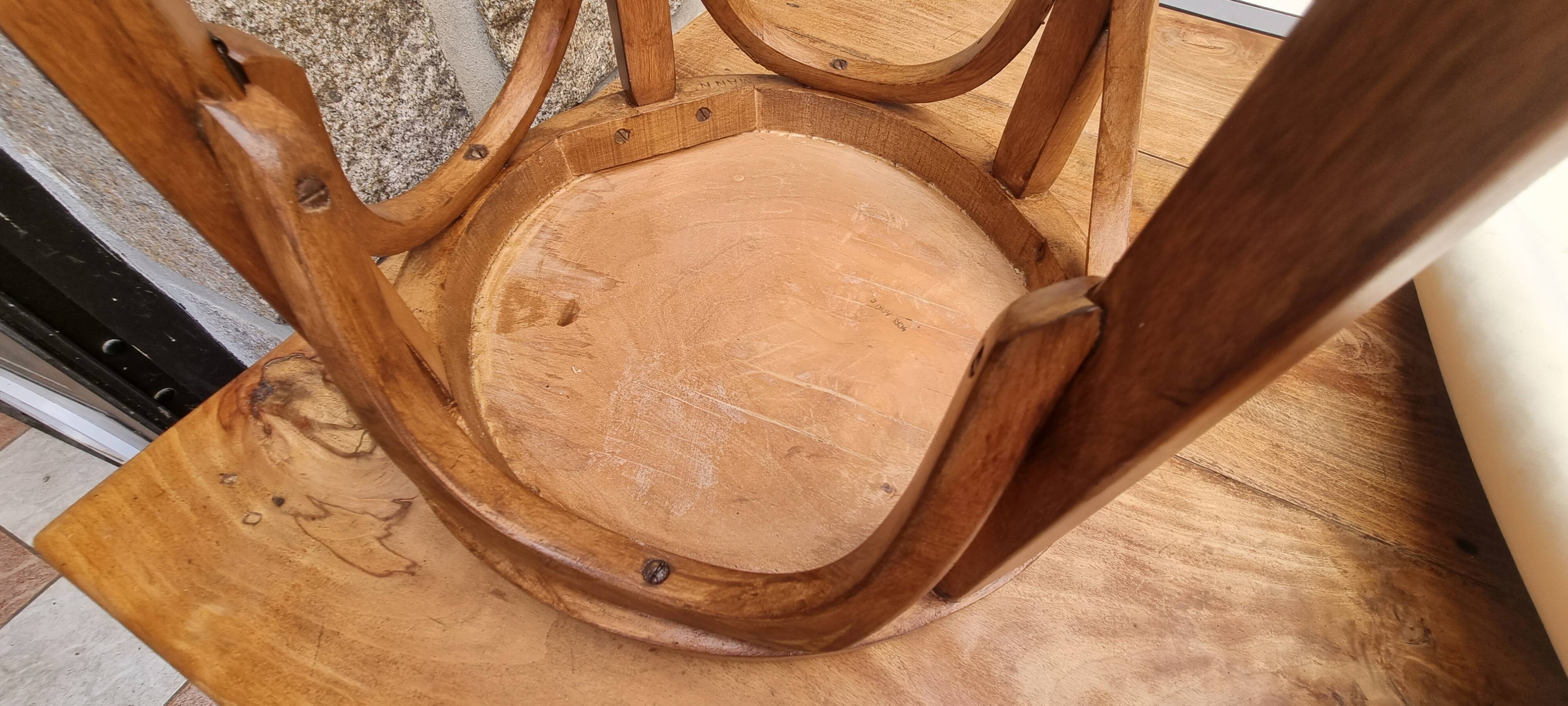 Baumann bar top stool, signed, wood, vintage, 1954