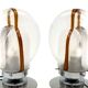 Toni Zuccheri, Set of 2 of Murano glass lamps, Mazzega, Murano Italy 1970