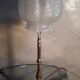 Large brass lamp and its moulded glass in the shape of a bell, art deco style 1930 electrici