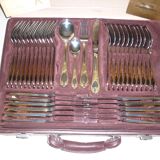Besteke SBS Solingen housewives case in nickel chrome and gold gold