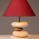 France pebble table lamp by François Chatain, 1980s